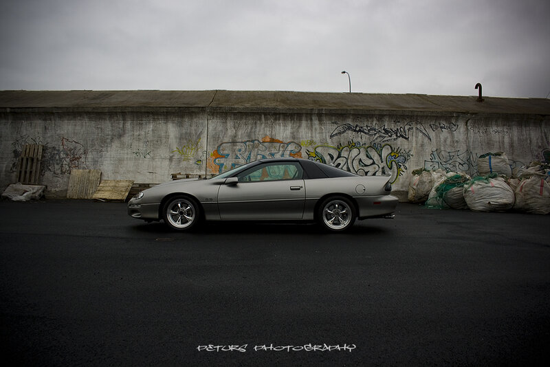 Silver Convertible Car — Gray, Dramatic, Photograph, Graffiti Wall