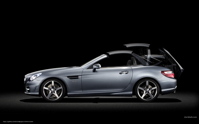 Silver Convertible Car — Gray, Dramatic, Photograph, Roof