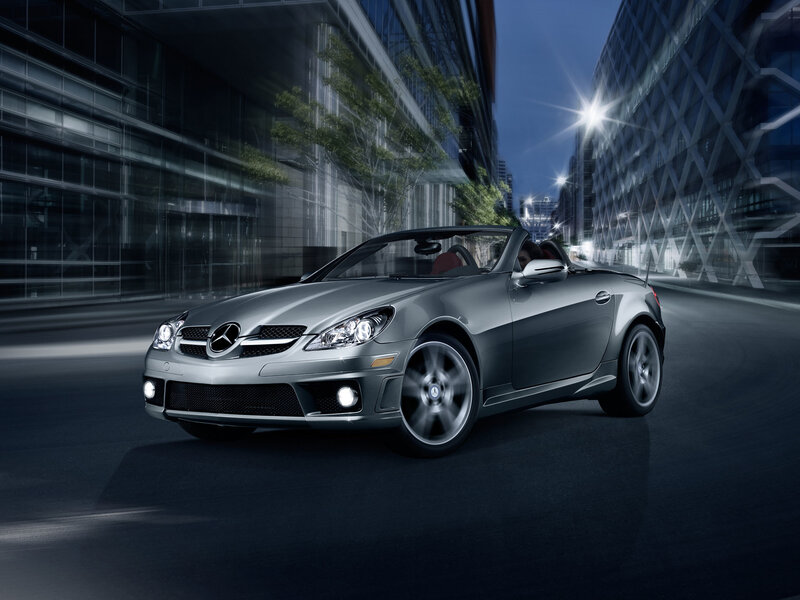 Silver Convertible Car — Gray, Dramatic
