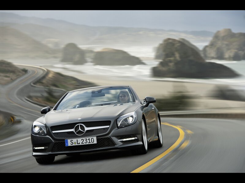 Silver Convertible Car — Gray, Dynamic, Afternoon, Photograph, Driver, Coastal Road, Ocean