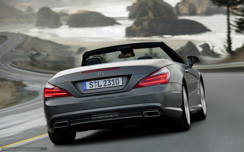 Silver Convertible Car — Gray, Dynamic, Afternoon, Photograph, Road, Ocean