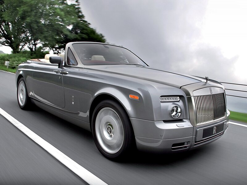 Silver Convertible Car — Gray, Dynamic, Photograph, Road, Trees