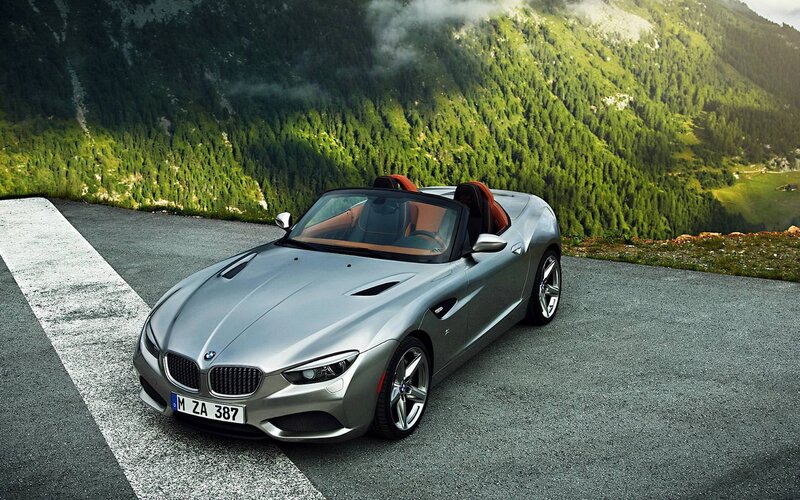 Silver Convertible Car — Gray, Serene, Afternoon, Photograph, Mountain, Road