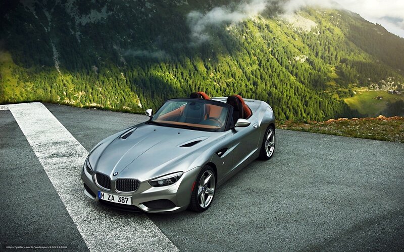 Silver Convertible Car — Gray, Serene, Afternoon, Photograph, Mountain, Road, Trees