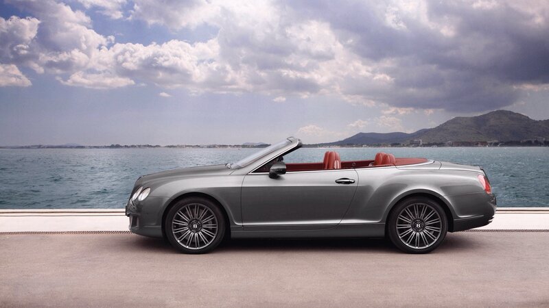 Silver Convertible Car — Gray, Serene, Afternoon, Photograph, Sea, Mountains