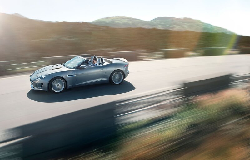Silver Convertible Car — Hills