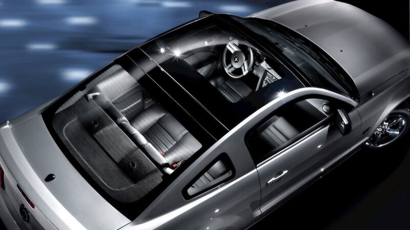 silver convertible car interior