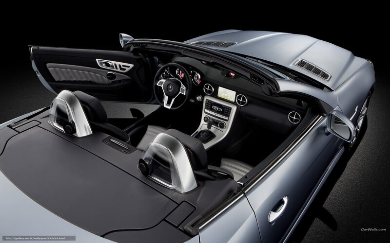 Silver Convertible Car Interior — Dramatic