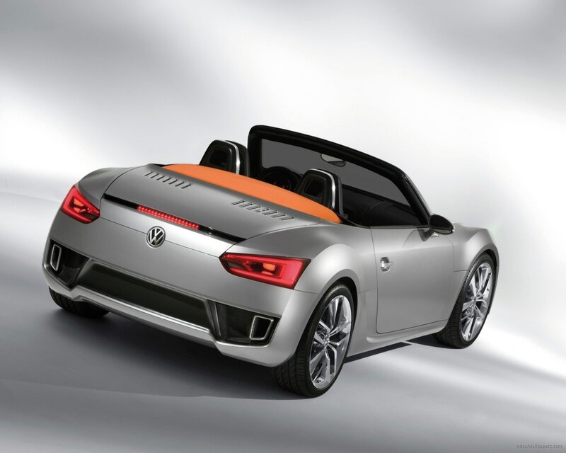 Silver Convertible Car — Modern, Photograph, Orange Interior