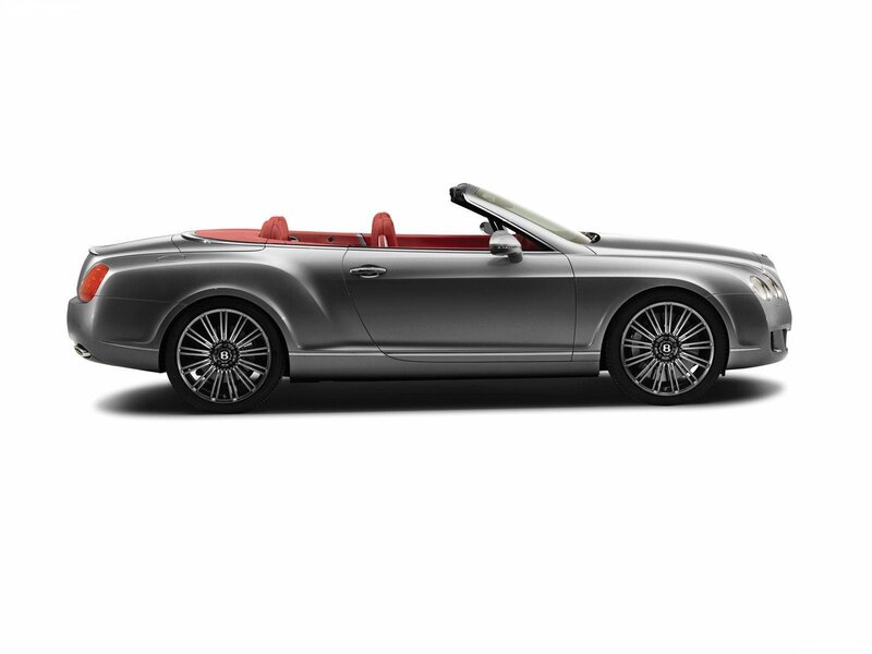 Silver Convertible Car — Neutral, Photograph, Red Interior, Convertible Top, Alloy Wheels