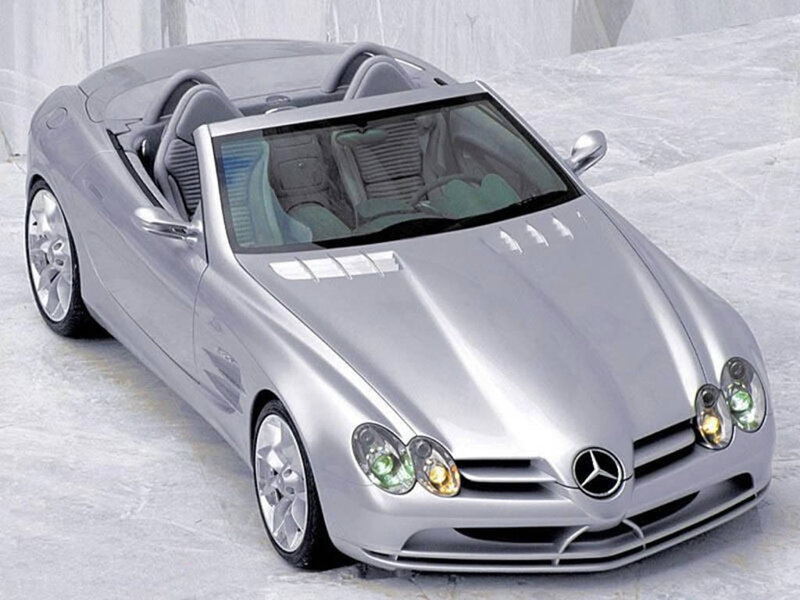 Silver Convertible Car — Neutral, Photograph, Windshield