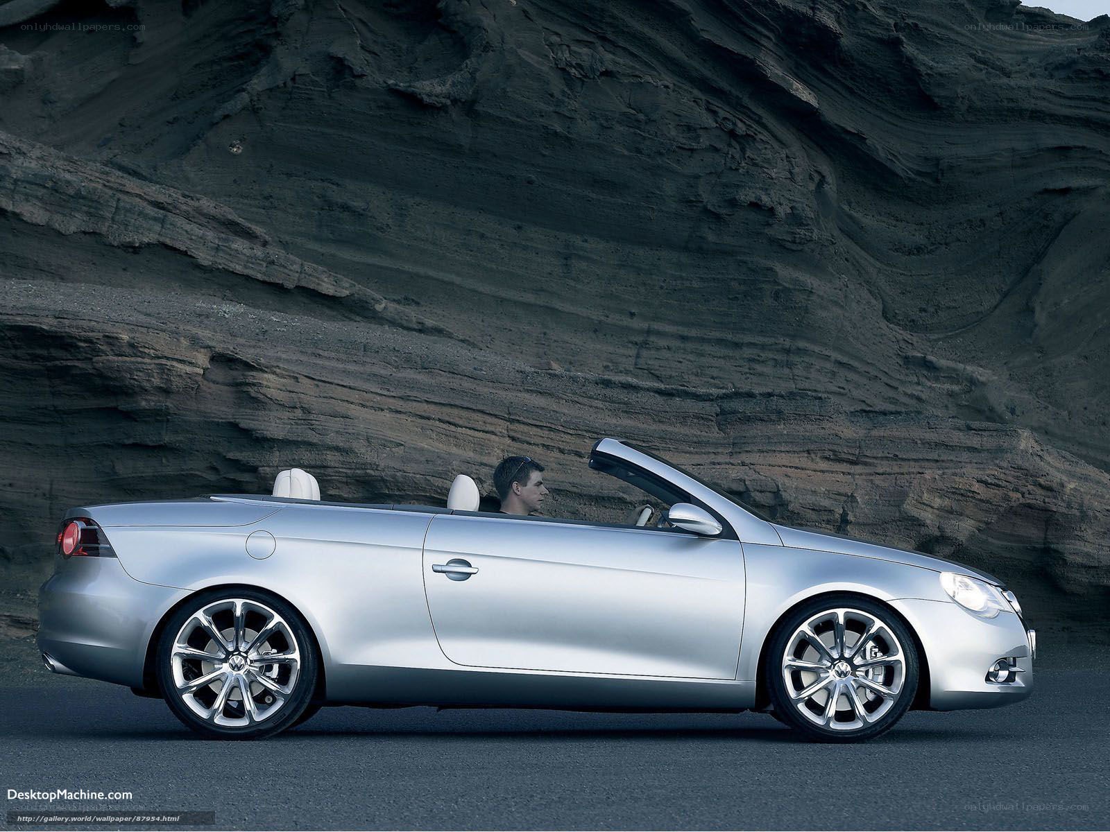 Silver convertible car on road