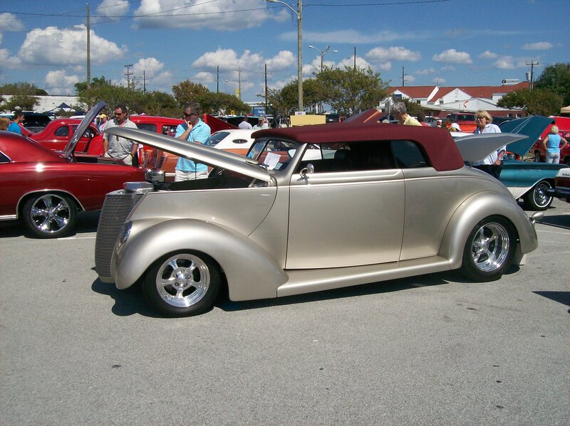 Silver Convertible Car — Outdoor, Afternoon, Photograph