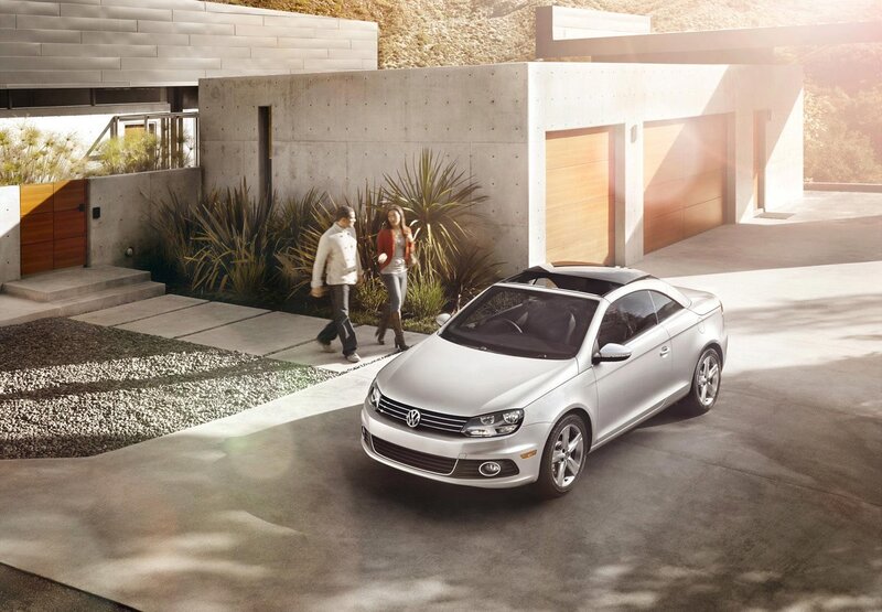 Silver Convertible Car — Serene, Afternoon, Photograph, Couple, House