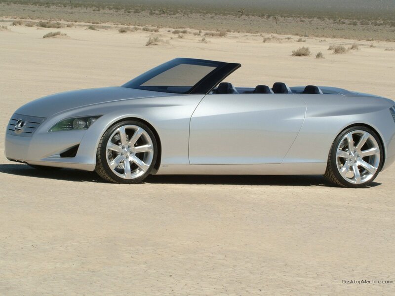 Silver Convertible Car — Serene, Afternoon, Photograph, Desert, Sand, Sky