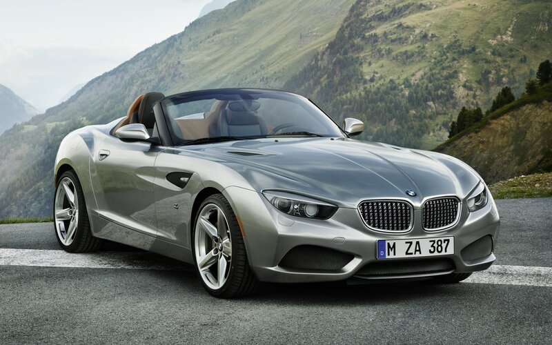 Silver Convertible Car — Serene, Afternoon, Photograph, Mountain