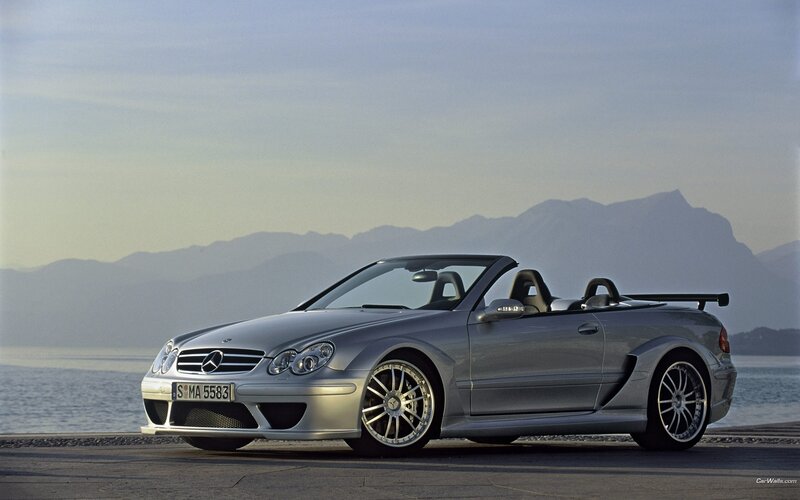 Silver Convertible Car — Serene, Afternoon, Photograph, Mountains, Lake
