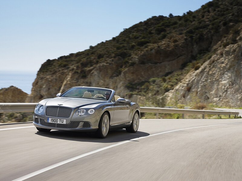 Silver Convertible Car — Serene, Afternoon, Photograph, Road, Cliff, Sea