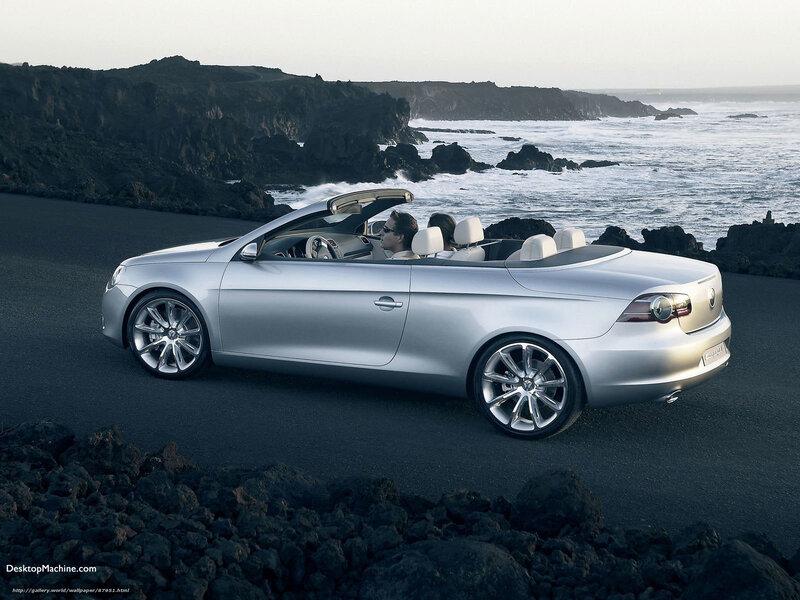 Silver Convertible Car — Serene, Sunset, Photograph, Couple