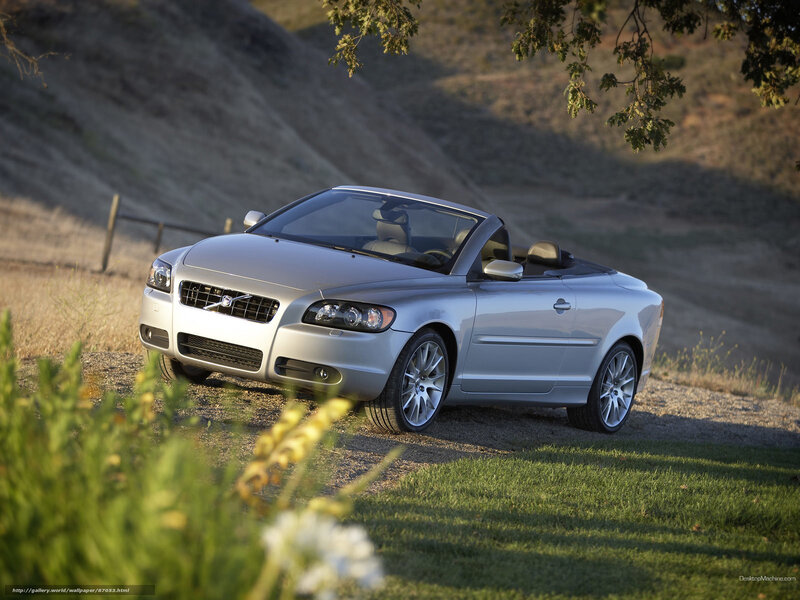 Silver Convertible Car — Serene, Sunset, Photograph, Grass