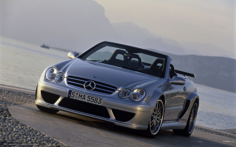 Silver Convertible Car — Serene, Sunset, Photograph, Lake
