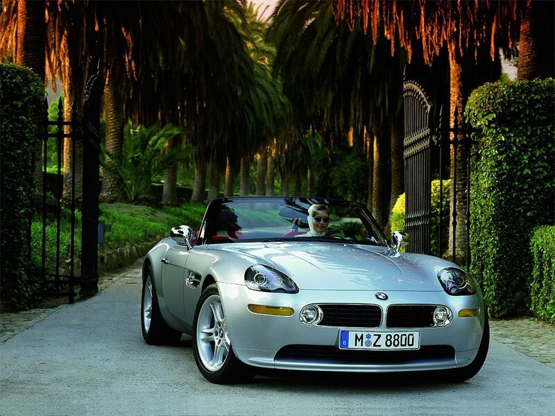 Silver Convertible Car — Serene, Sunset, Photograph, Person, Palm Trees, Gate