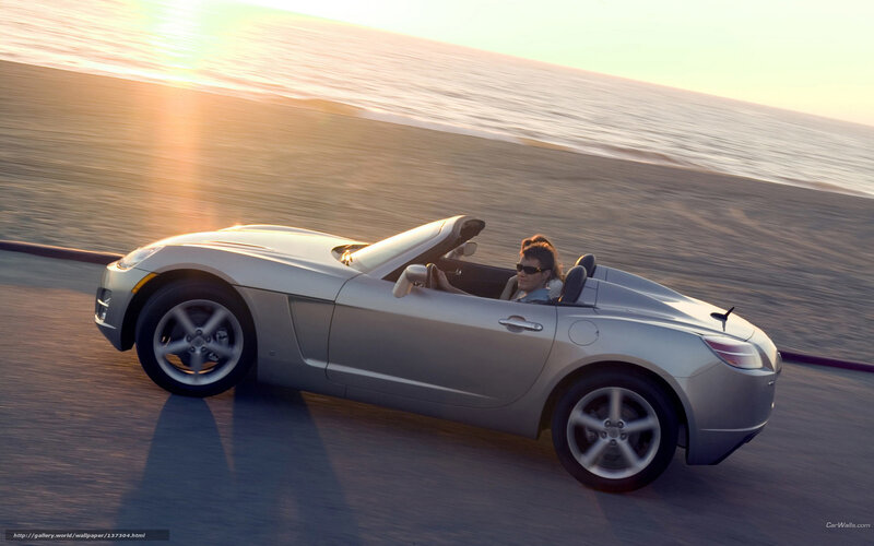 Silver Convertible Car — Serene, Sunset, Photograph, Person
