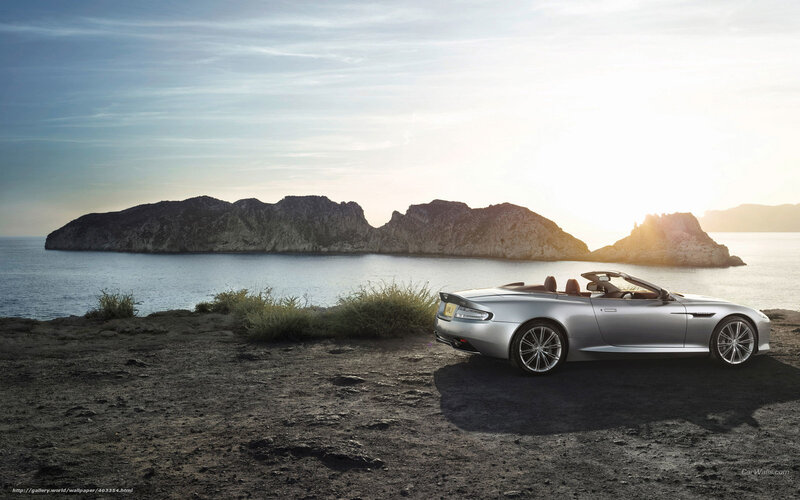 Silver Convertible Car — Serene, Sunset, Photograph, Sea, Island, Sky