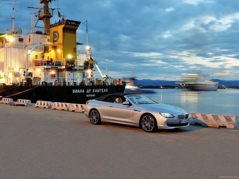 Silver Convertible Car — Serene, Sunset, Photograph, Ship