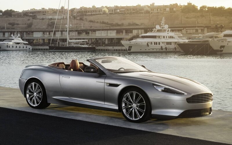 Silver Convertible Car — Serene, Sunset, Photograph, Yachts