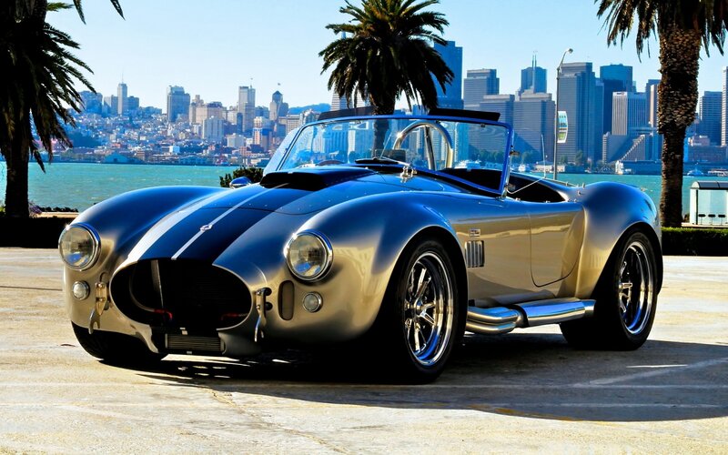 Silver Convertible Car — Sunny