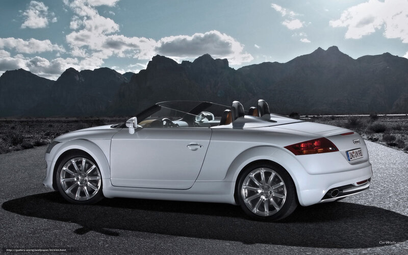 Silver Convertible Car — White, Dramatic