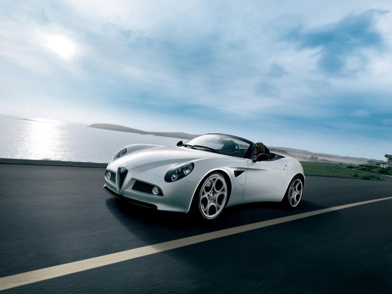 Silver Convertible Car — White, Serene, Afternoon