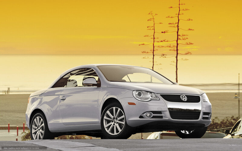 Silver Convertible Car — Yellow
