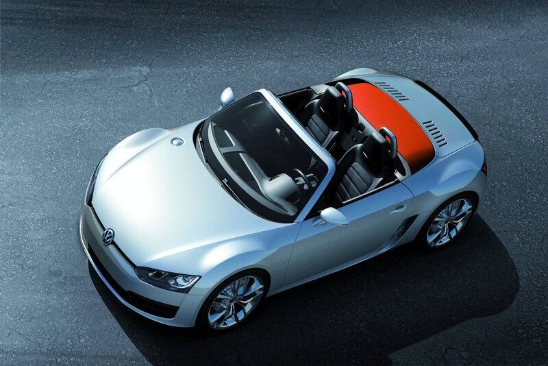 Silver convertible concept car
