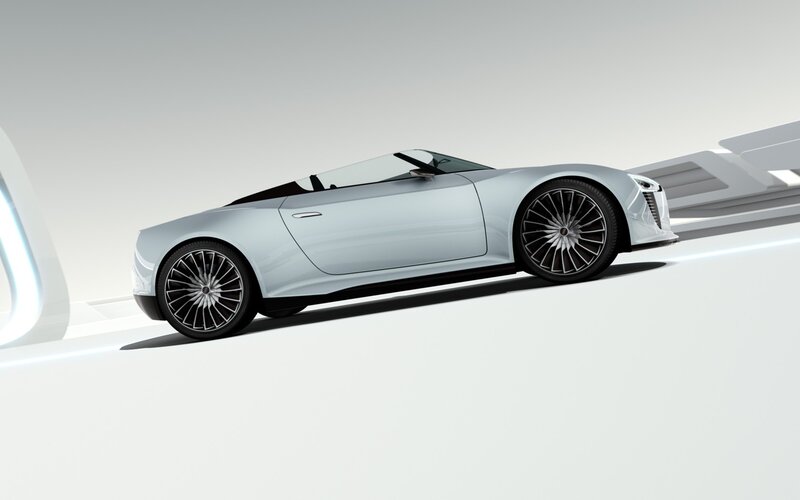 silver convertible concept car