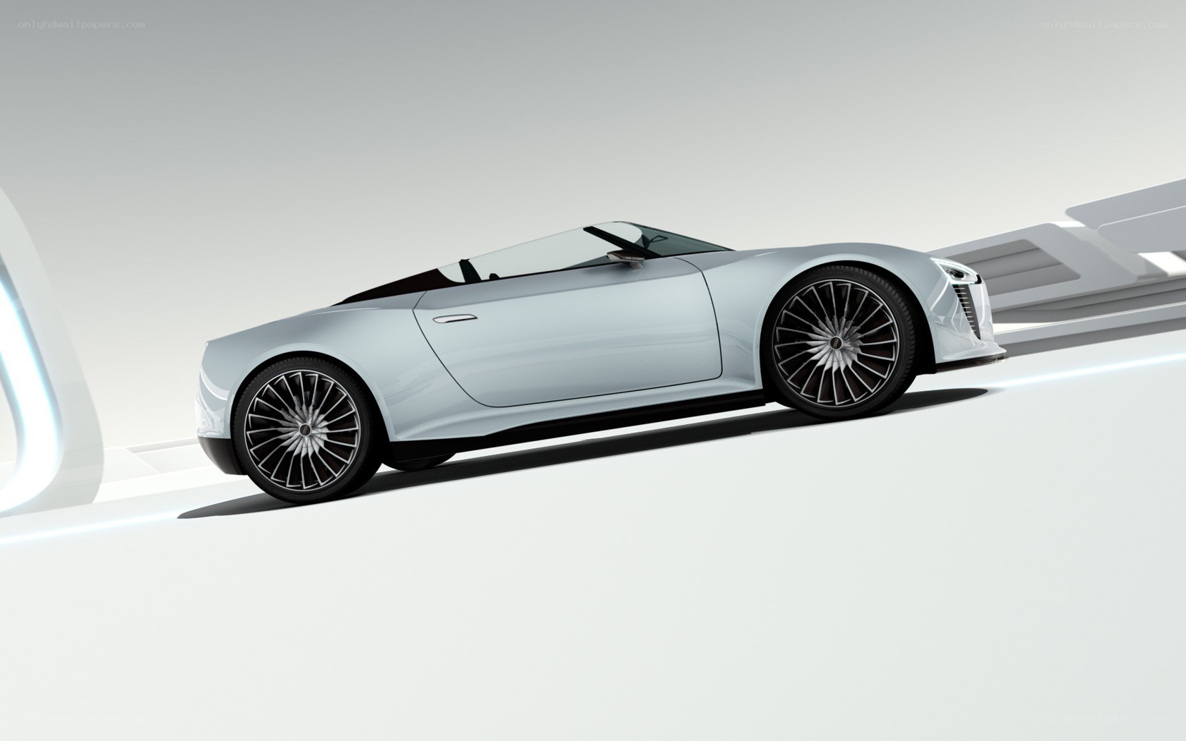 silver convertible concept car