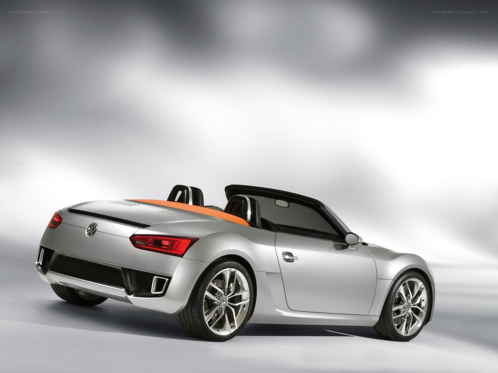 Silver convertible concept car