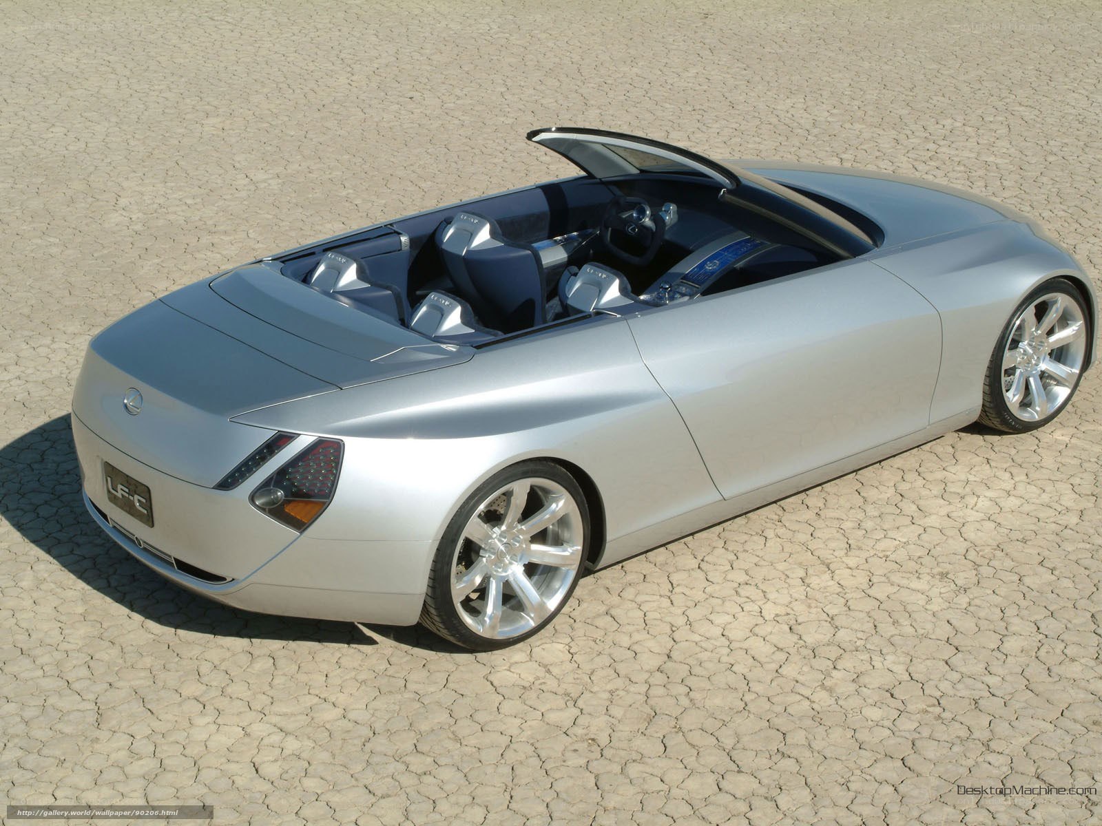 Silver convertible concept car
