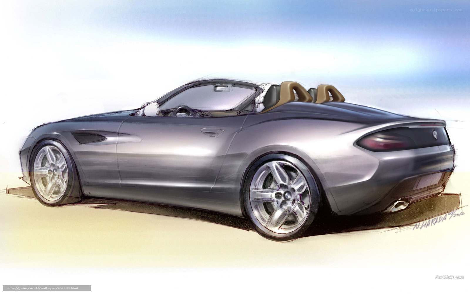 silver convertible concept car