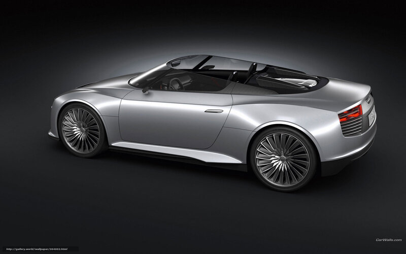 Silver Convertible Concept Car — Dramatic, 3d Render