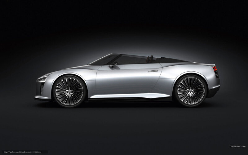 Silver Convertible Concept Car — Dramatic, 3d Render, Wheels