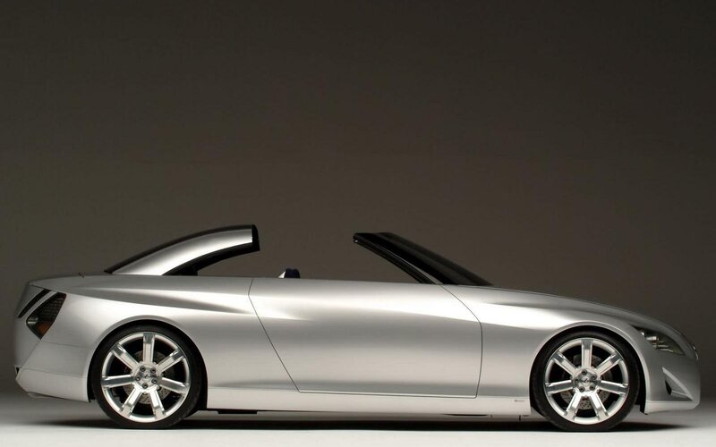 Silver Convertible Concept Car — Dramatic, Photograph