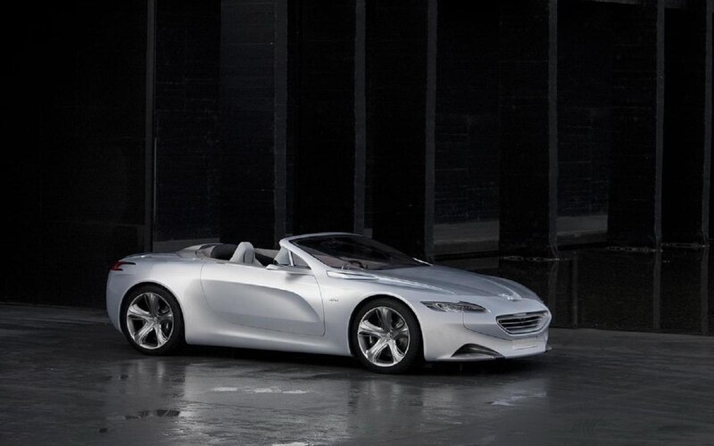 Silver Convertible Concept Car — Dramatic