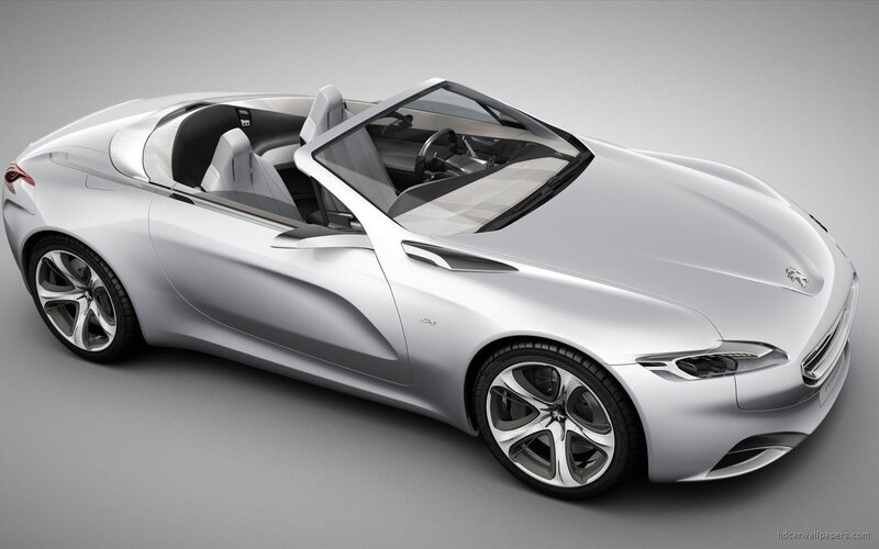 Silver Convertible Concept Car — Modern, 3d Render