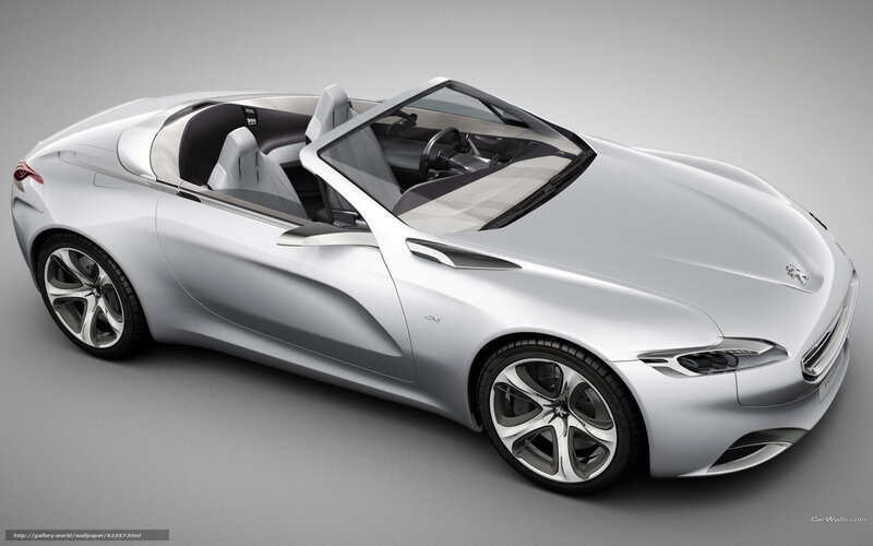 Silver Convertible Concept Car — Modern