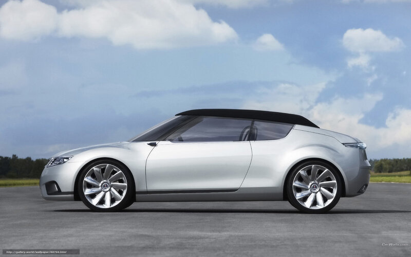 Silver Convertible Concept Car — Serene, Afternoon, Photograph