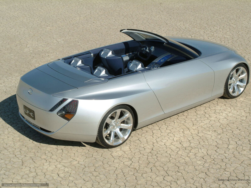 Silver Convertible Concept Car — Serene, Afternoon