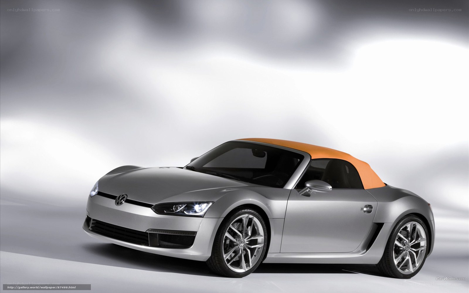 Silver convertible concept car