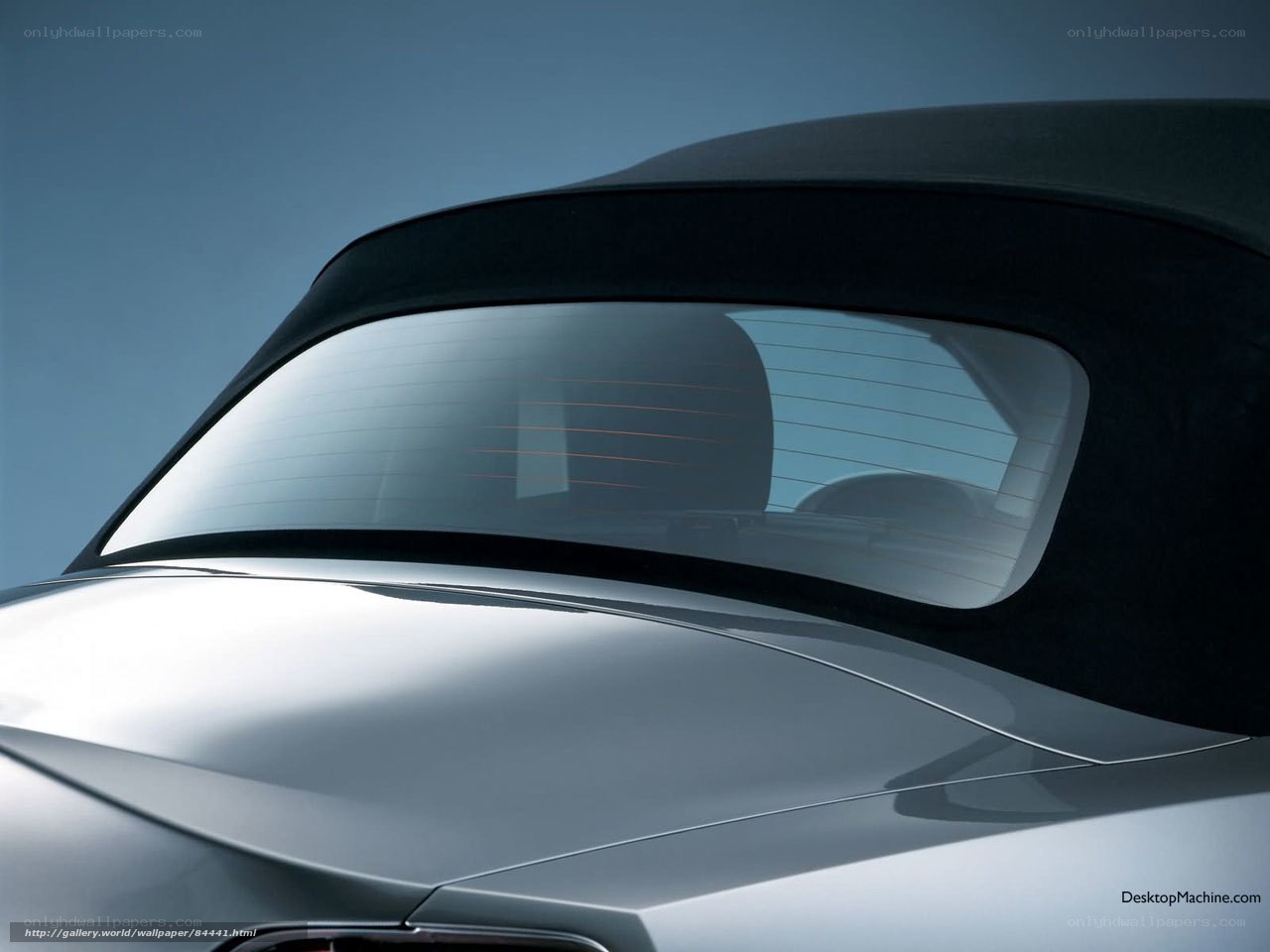 silver convertible rear window